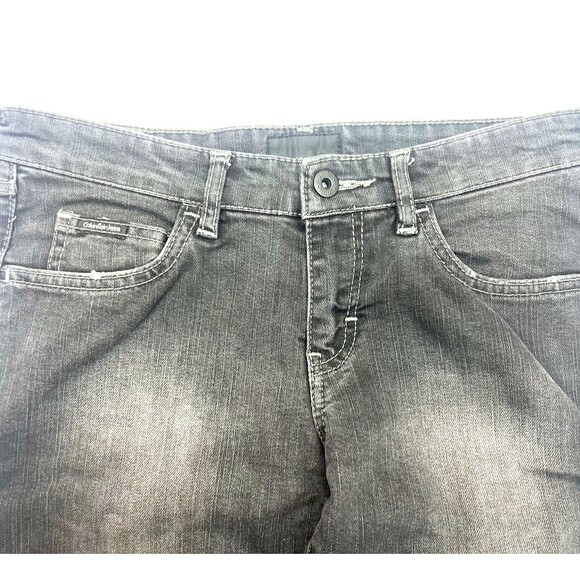 Calvin Klein Womens Jeans Size 28/32 Black Denim BootCut Button - Picture 7 of 16